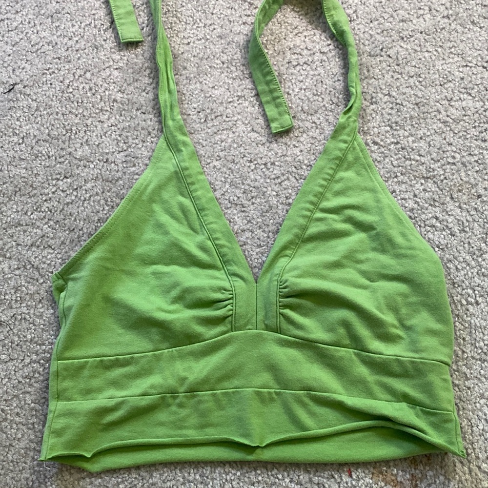green halter top